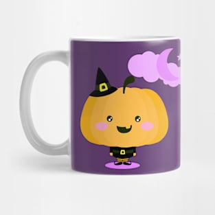 Halloween pumpkin in witch costume Mug